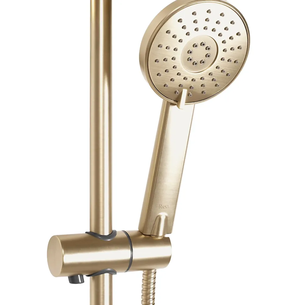Colonne De Douche Mécanique|Rea Kit De Douche Bliss Thermostat Brush Gold 38,5X27,5X100Cm