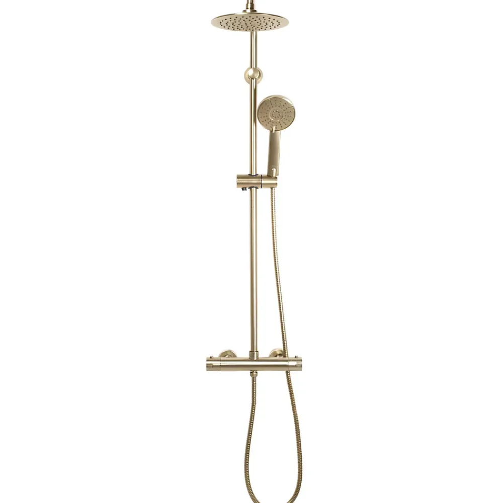 Colonne De Douche Mécanique|Rea Kit De Douche Bliss Thermostat Brush Gold 38,5X27,5X100Cm