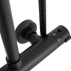 Rea Kit De Douche Bliss Thermostat Black 38,5X27,5X100Cm