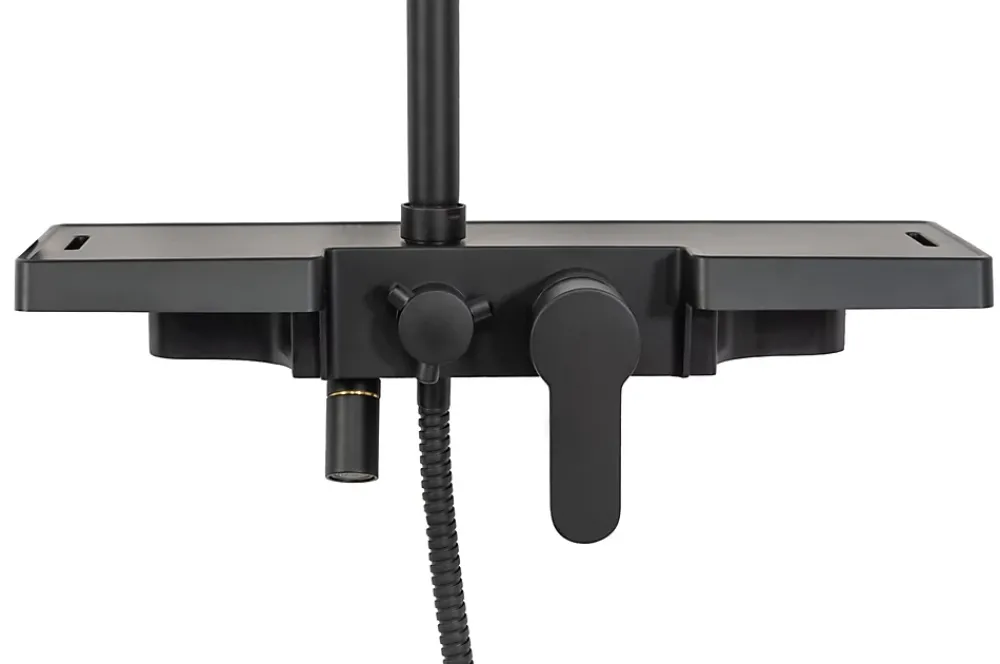 Colonne De Douche Mécanique|Rea Kit De Douche Bravo Black 45X40X105Cm