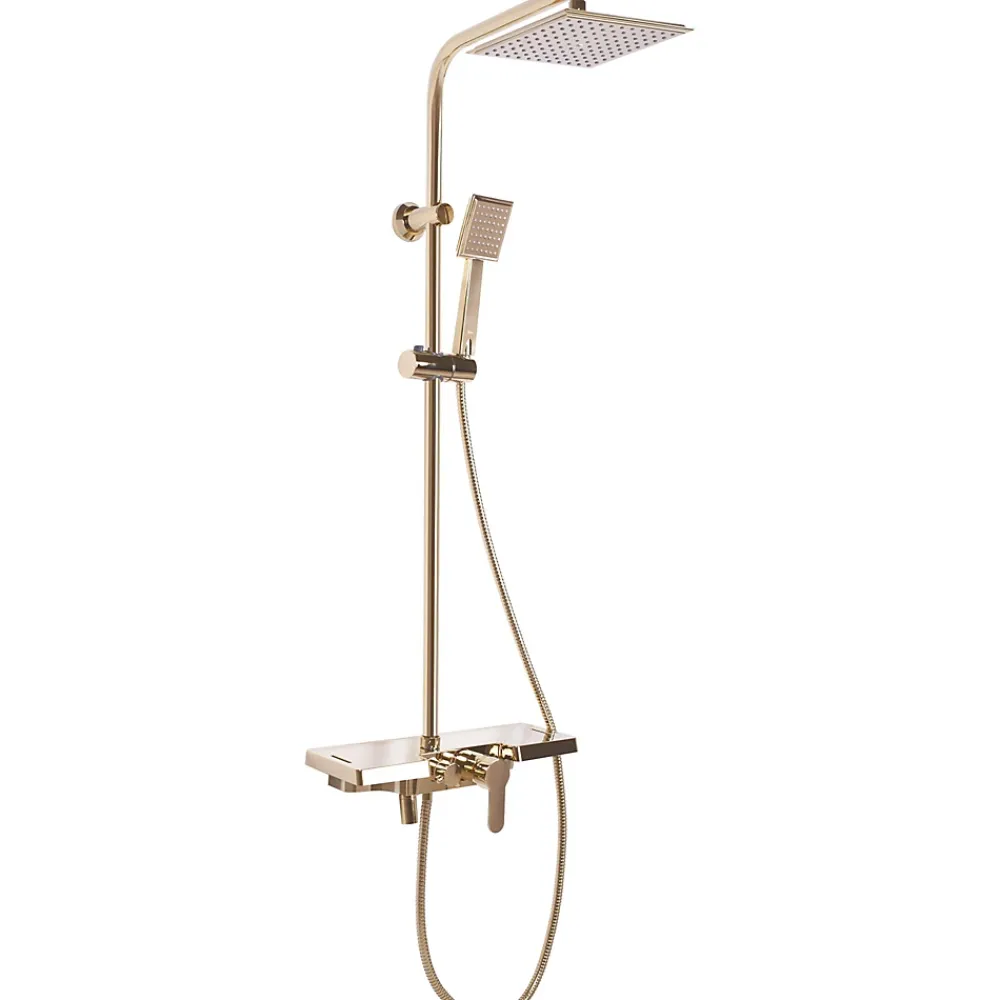 Colonne De Douche Mécanique|Rea Kit De Douche Bravo Gold 45X40X105Cm