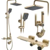 Rea Kit De Douche Helix Brush Gold 38X30X114,5Cm