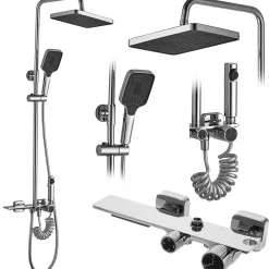 Rea Kit De Douche Helix Chrome 38X30X114,5Cm