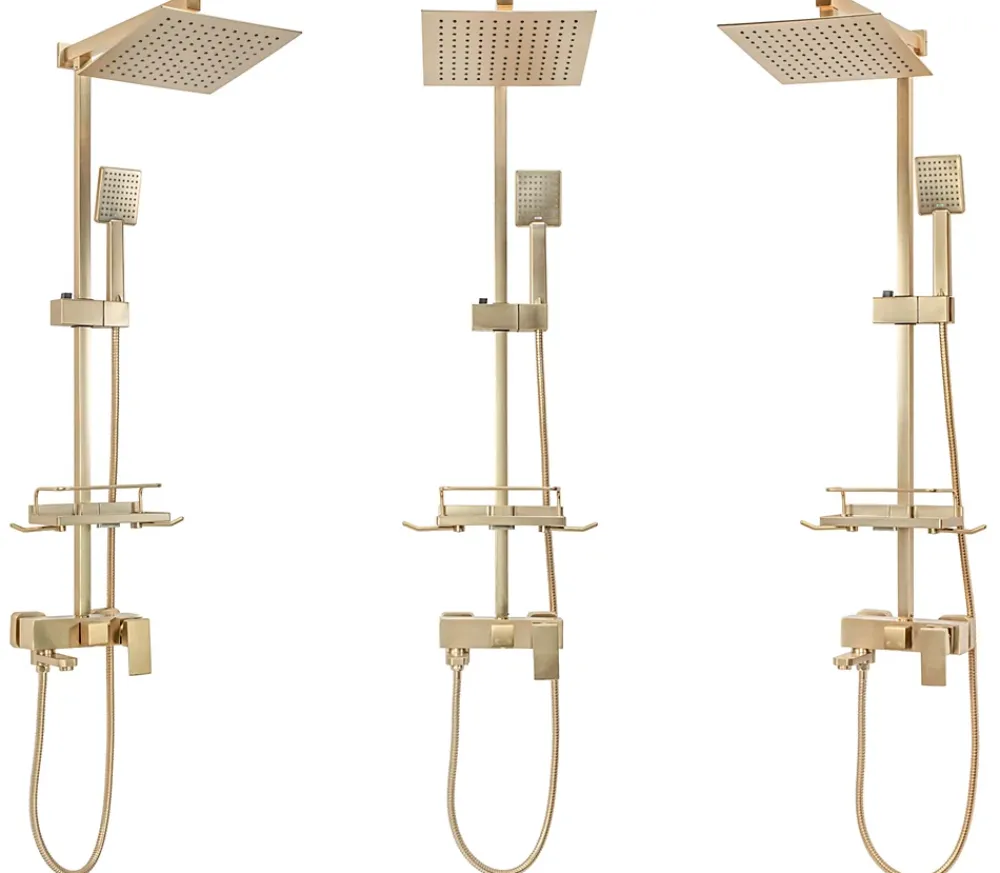 Rea Kit De Douche Jack Brush Gold 45X21,5X102Cm