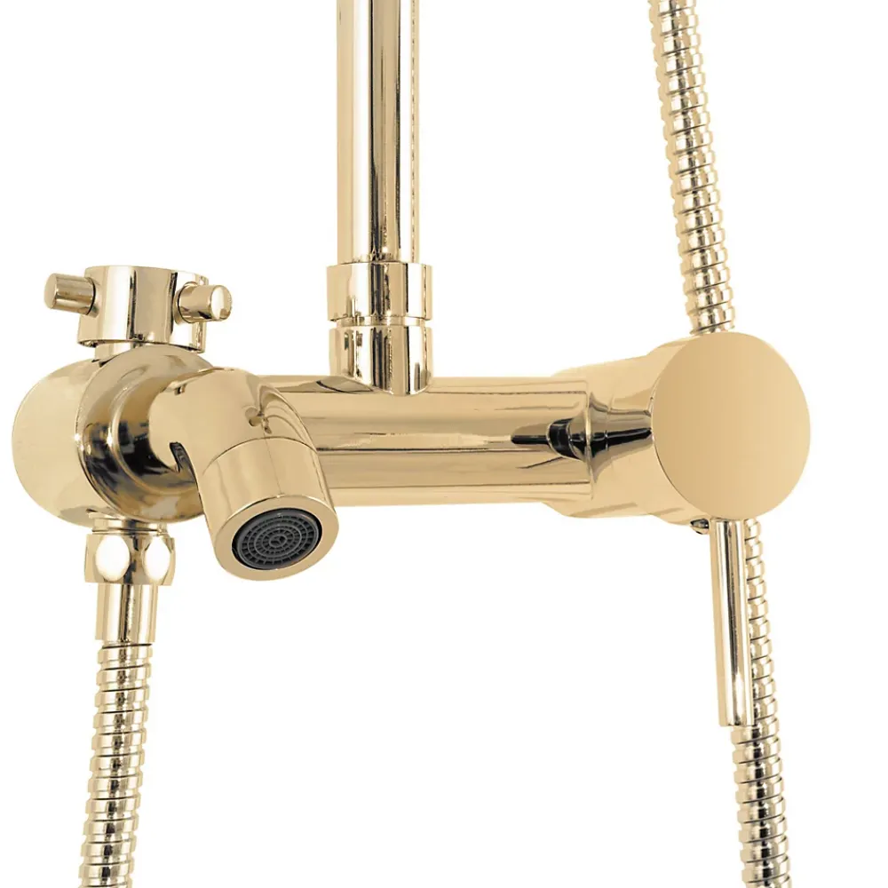 Colonne De Douche Mécanique|Rea Kit De Douche Luis Gold 45X21X100Cm