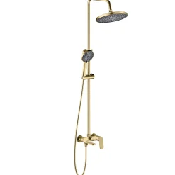 Colonne De Douche Mécanique|Rea Kit De Douche Marco Brush Gold 25X12,5X117Cm