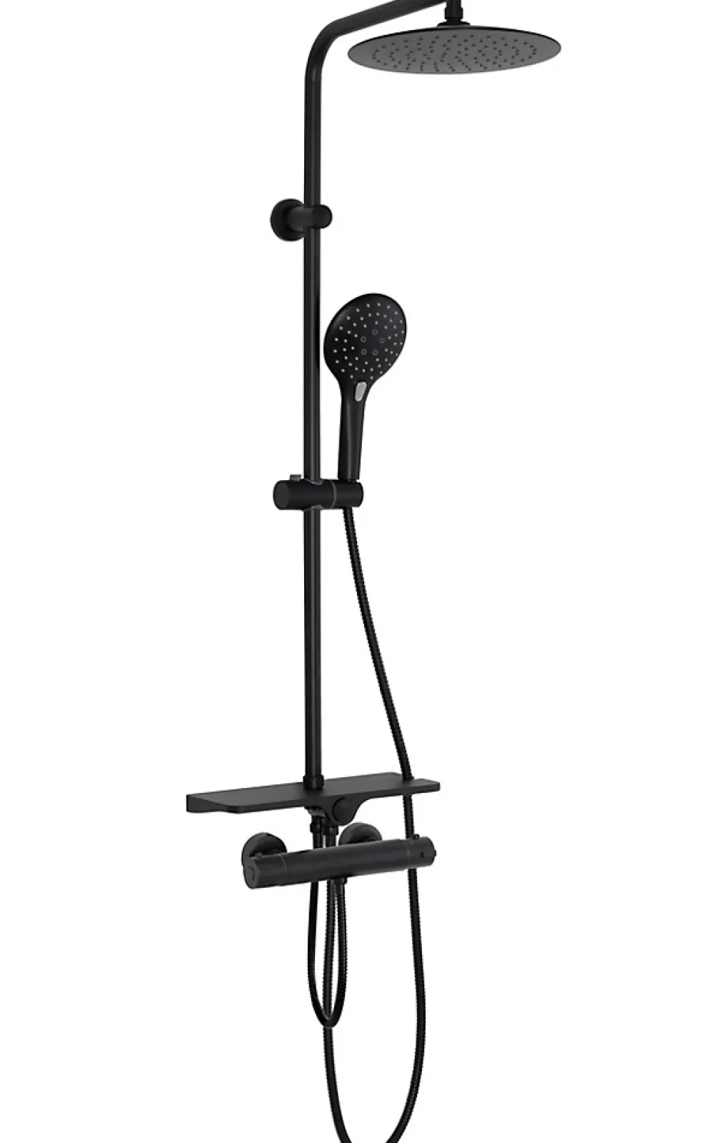 Colonne De Douche Mécanique|Rea Kit De Douche Mike Thermostat Black 13X27,5X98,5Cm