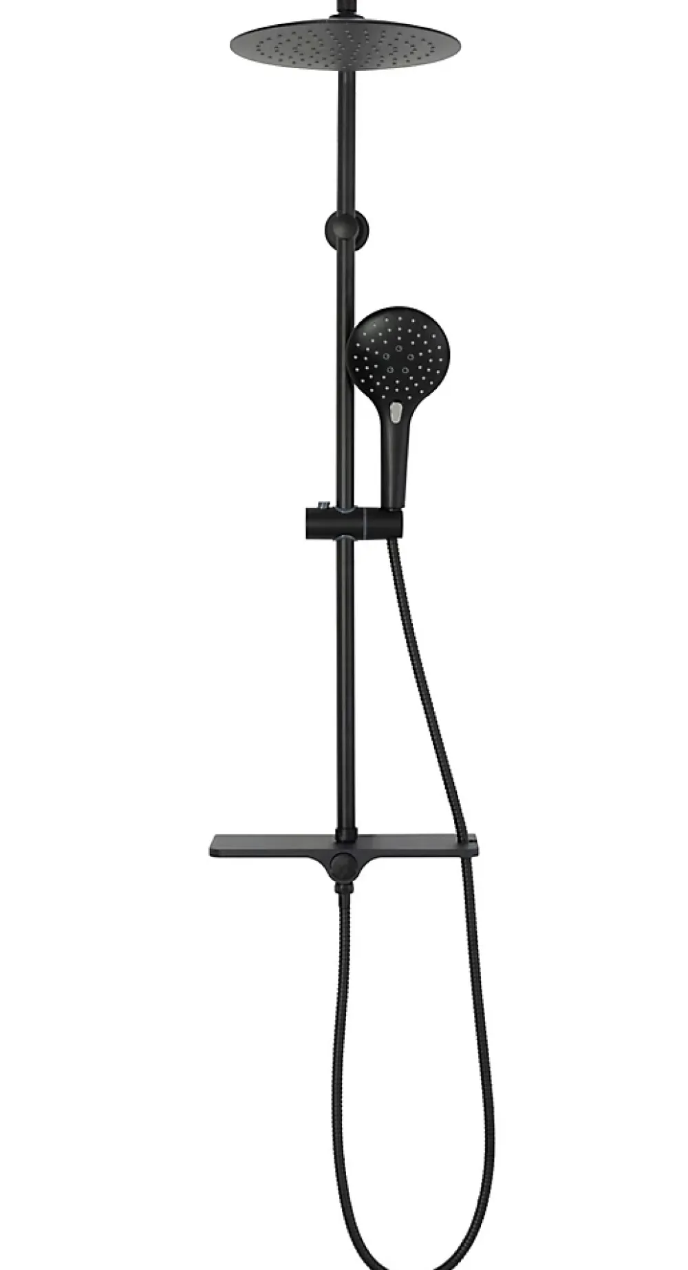 Colonne De Douche Mécanique|Rea Kit De Douche Mike Thermostat Black 13X27,5X98,5Cm
