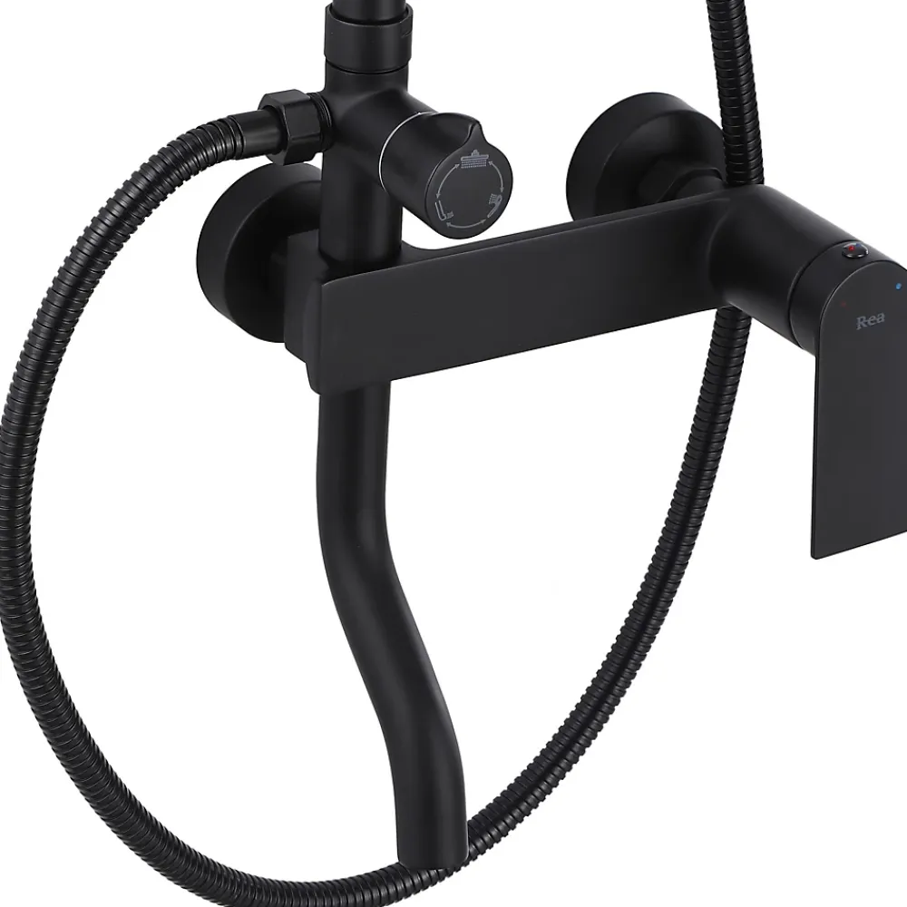 Colonne De Douche Mécanique|Rea Kit De Douche My1902-77B Storm Black 19X23X136Cm