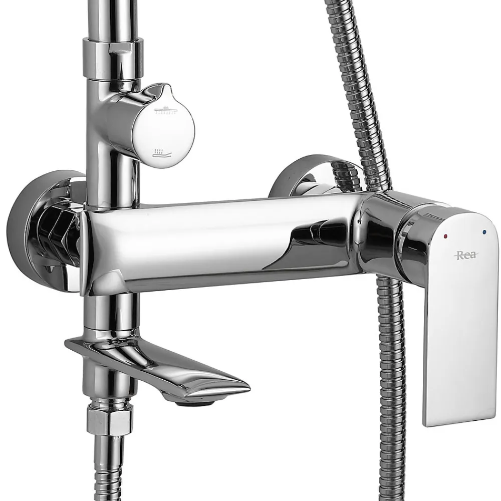 Colonne De Douche Mécanique|Rea Kit De Douche My2102-78C Veneta Chrome 19X25X136Cm