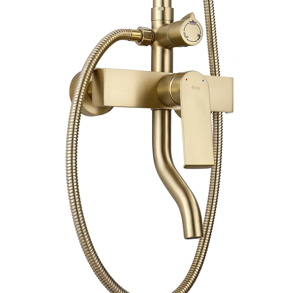 Colonne De Douche Mécanique|Rea Kit De Douche My2061-77Gg Hass Brush Gold 40,5X26,5X122Cm