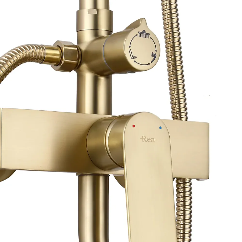 Colonne De Douche Mécanique|Rea Kit De Douche My2061-77Gg Hass Brush Gold 40,5X26,5X122Cm
