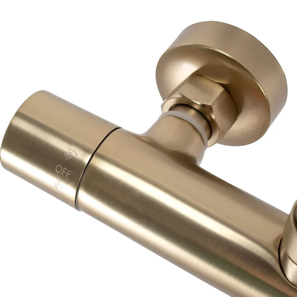 Rea Kit De Douche Parot Thermostat Brush Gold 10X27X120Cm
