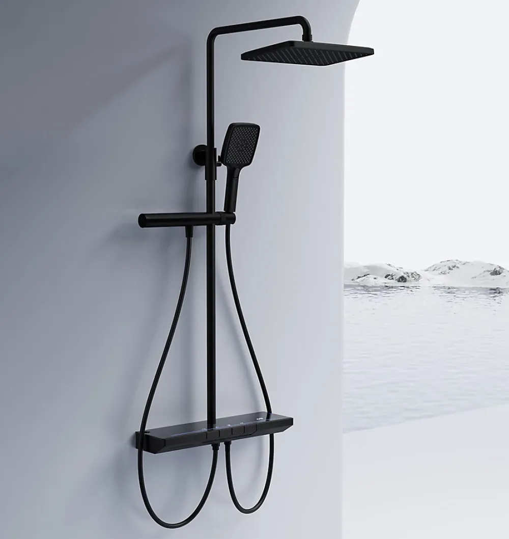 Rea Kit De Douche Pedro Thermostat Black