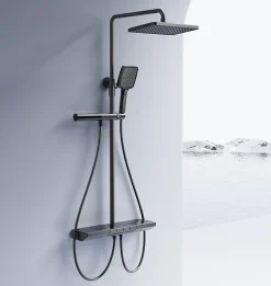 Colonne De Douche Mécanique|Rea Kit De Douche Pedro Thermostat Titanium