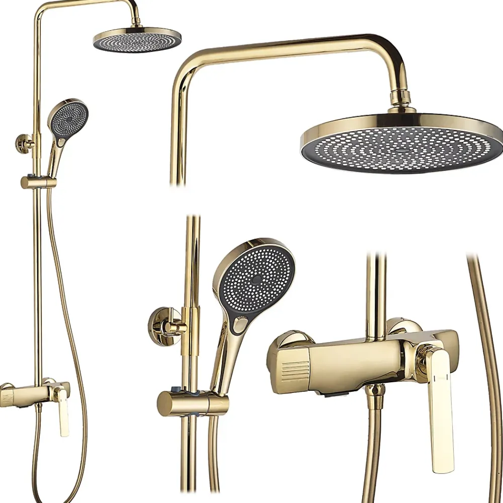 Rea Kit De Douche Rebel Gold 17X25X135,5Cm