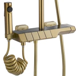 Rea Kit De Douche Rob Thermostat Brush Gold 11,5X33X115Cm