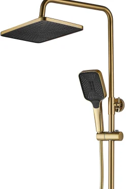 Rea Kit De Douche Rob Thermostat Brush Gold 11,5X33X115Cm