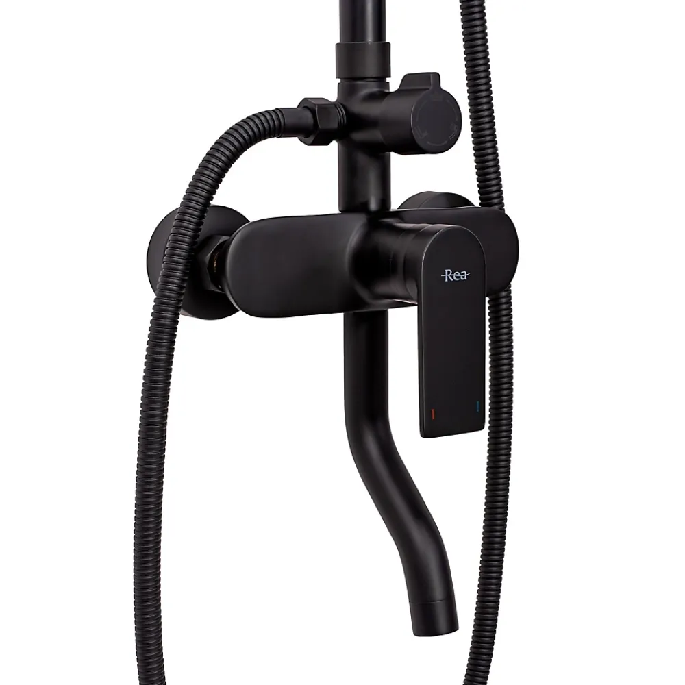 Rea Kit De Douche Verso Black 45,5X22X143,5Cm