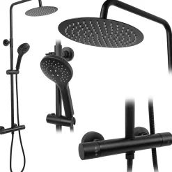 Rea Kit De Douche Vincent Thermostat Black 35X27X123,5Cm