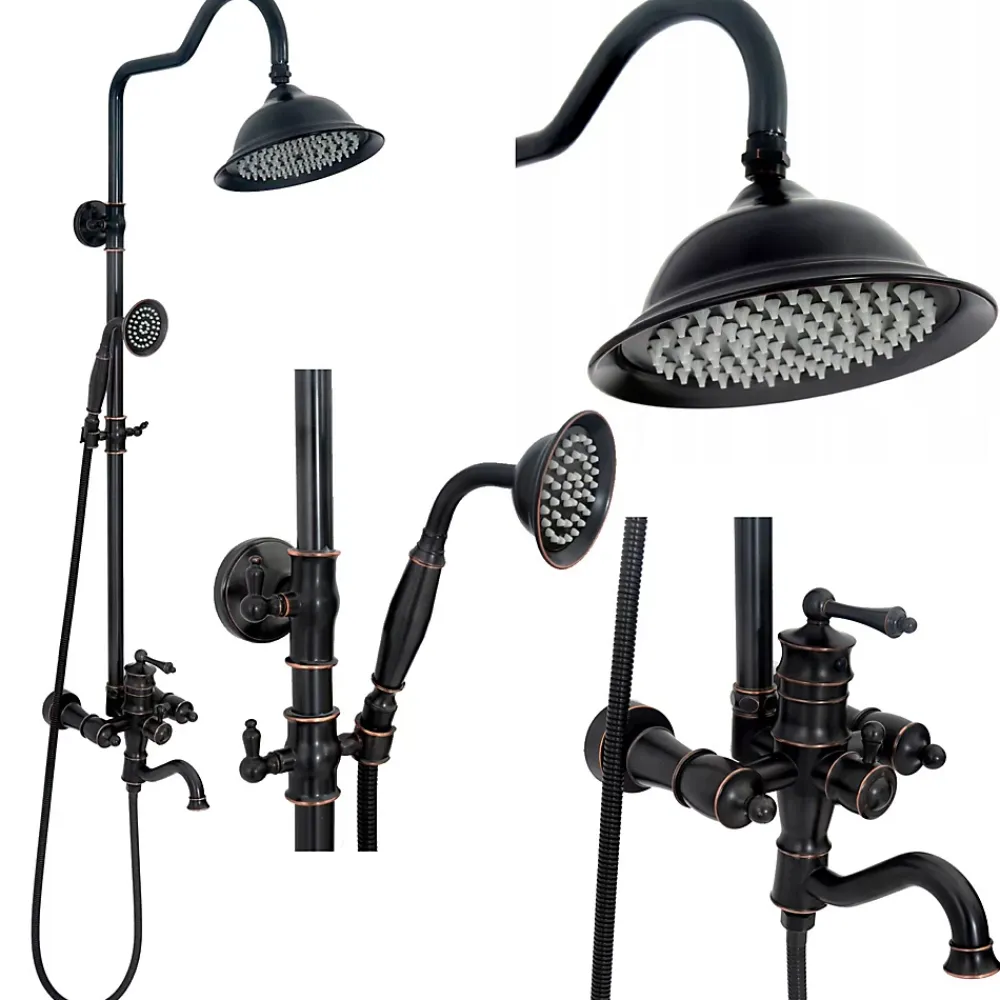 Rea Kit De Douche Vintage Black 46,5X20,5X137Cm