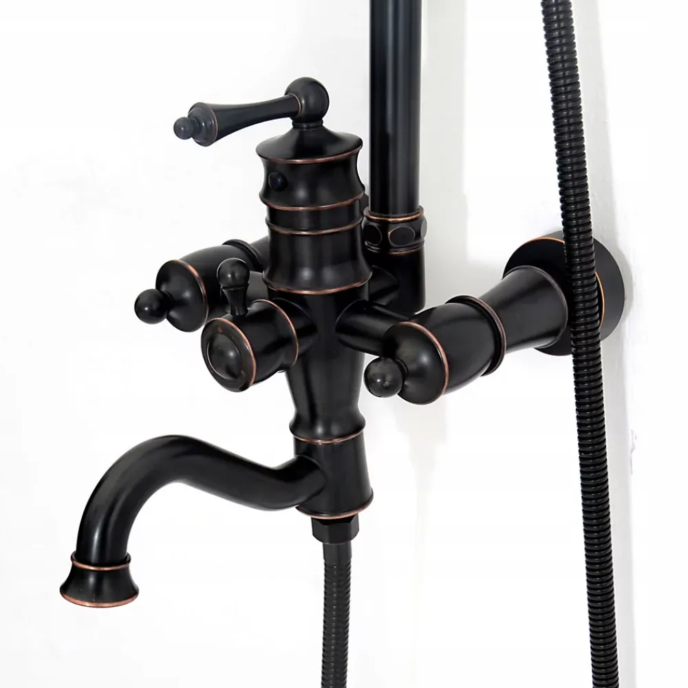 Rea Kit De Douche Vintage Black 46,5X20,5X137Cm