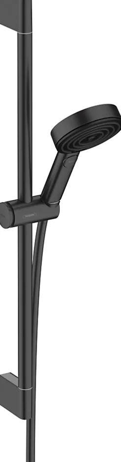 Colonne De Douche Sans Robinetterie|Hansgrohe Kit de douche sans robinetterie avec douchette 3 jets + flexible + barre réglable Pulsify Select S noir
