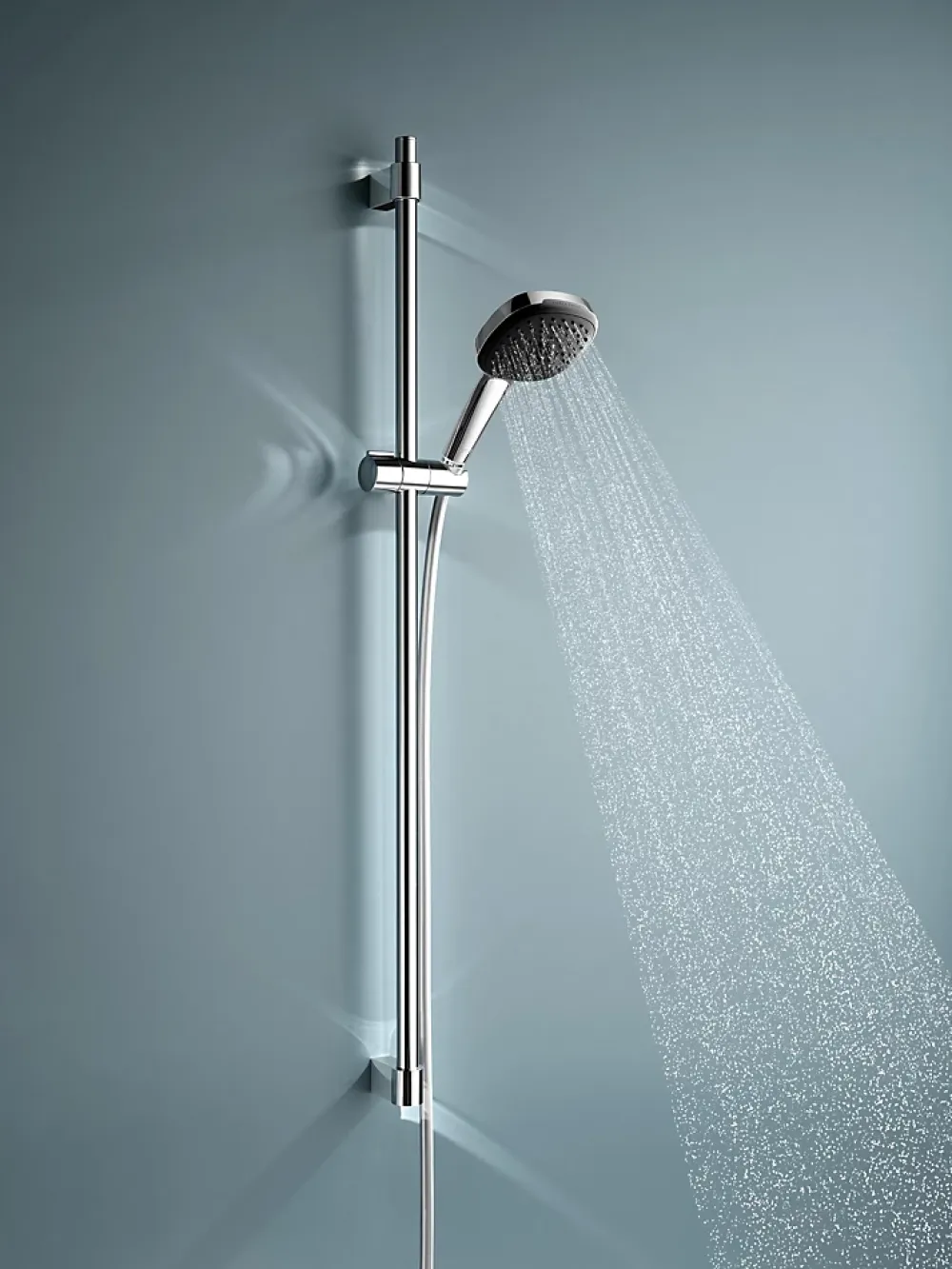 Grohe Kit de douche sans robinetterie avec douchette + flexible + barre chrome, Vitalio Comfort 100
