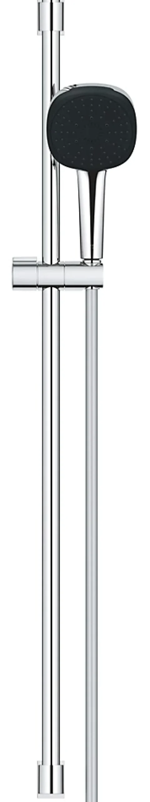 Grohe Kit de douche sans robinetterie avec douchette + flexible + barre chrome, Vitalio Comfort 100