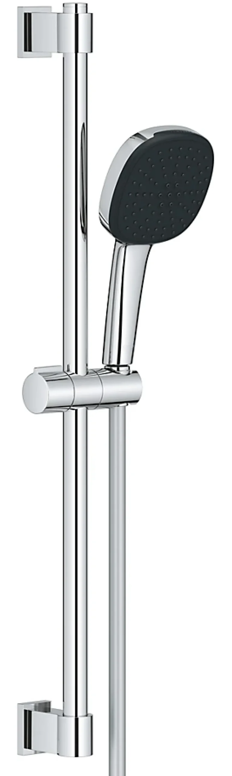 Grohe Kit de douche sans robinetterie avec douchette 2 jets + flexible + barre chrome, Vitalio Comfort 110