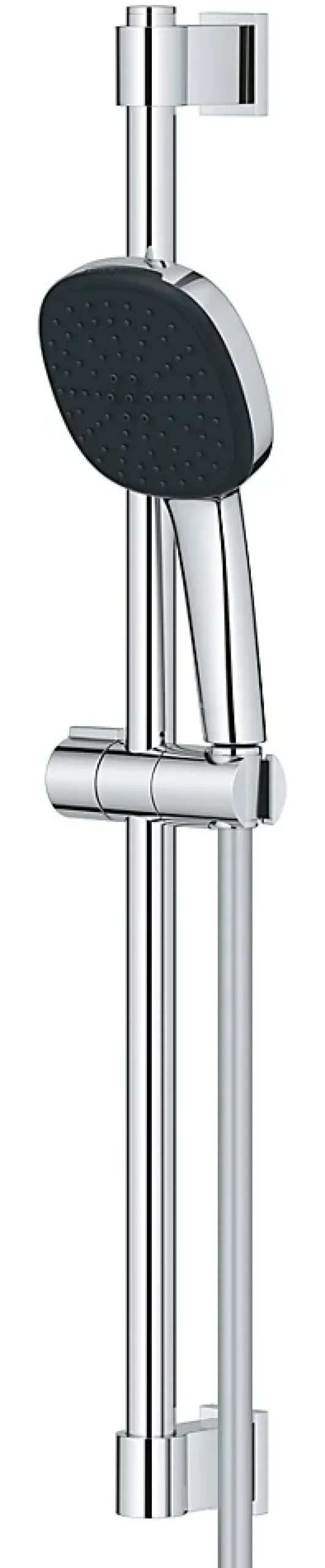 Grohe Kit de douche sans robinetterie avec douchette 2 jets + flexible + barre chrome, Vitalio Comfort 110