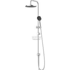 Colonne De Douche Thermostatique|GoodHome Kit de douche sans robinetterie avec pomme de tête, douchette et barre chrome Maza