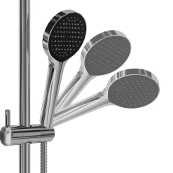 Colonne De Douche Thermostatique|GoodHome Kit de douche sans robinetterie avec pomme de tête, douchette et barre chrome Maza