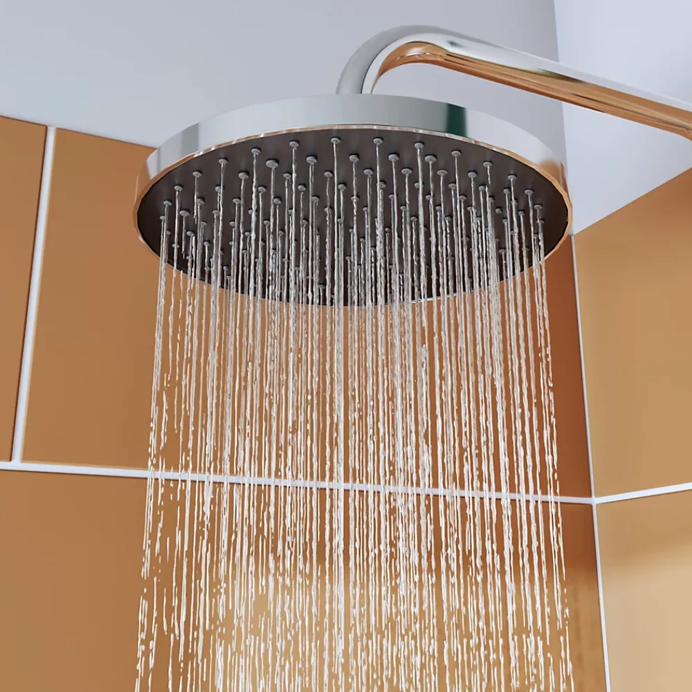 Colonne De Douche Thermostatique|GoodHome Kit de douche sans robinetterie avec pomme de tête, douchette et barre chrome Maza