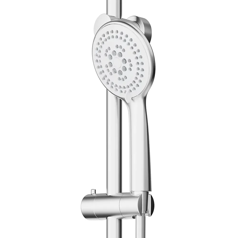 Colonne De Douche Sans Robinetterie|GoodHome Kit de douche sans robinetterie 5 jets Kielder chromé