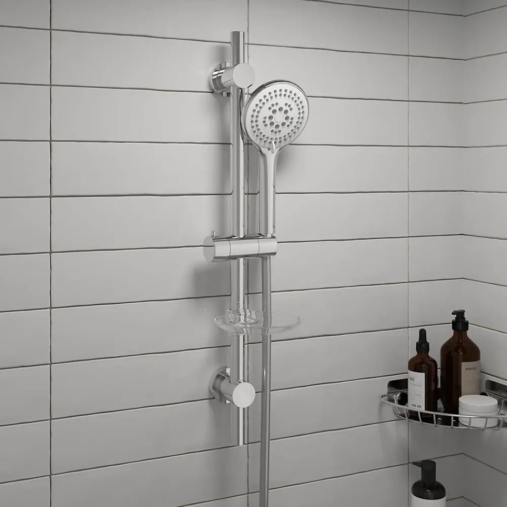 Colonne De Douche Sans Robinetterie|GoodHome Kit de douche sans robinetterie 5 jets Kielder chromé
