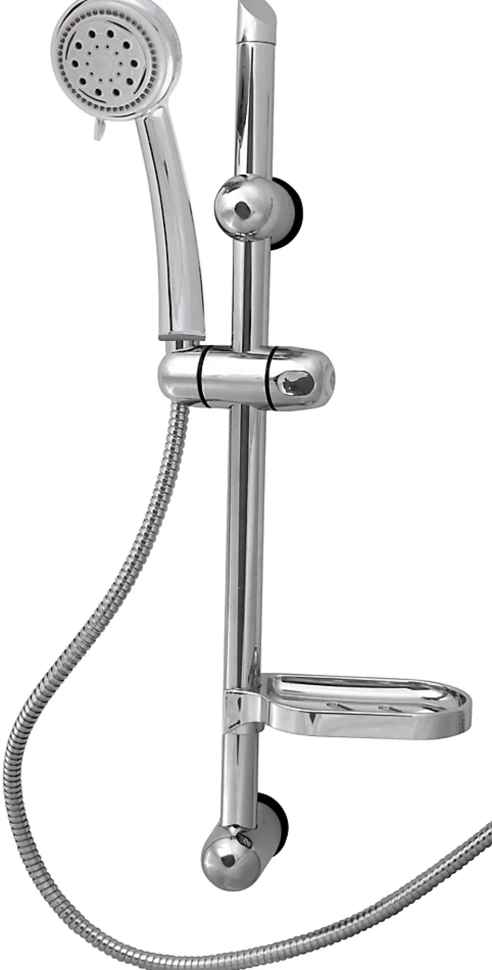 Edouard Rousseau Kit de douche sans robinetterie avec douchette 3 jets + flexible + barre réglable, chrome, Tamari