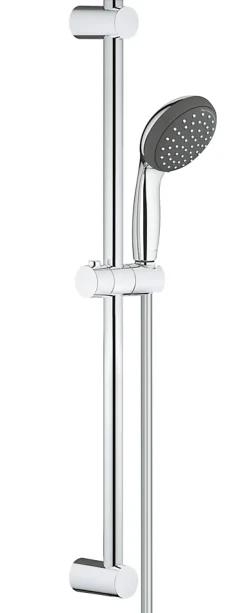 Grohe Kit de douche sans robinetterie avec douchette 2 jets + flexible + barre réglable, chrome, Vitalio Start 100