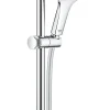 Grohe Kit de douche sans robinetterie avec douchette 3 jets + flexible + barre réglable, chrome, Vitalio SmartActive 130 Cube