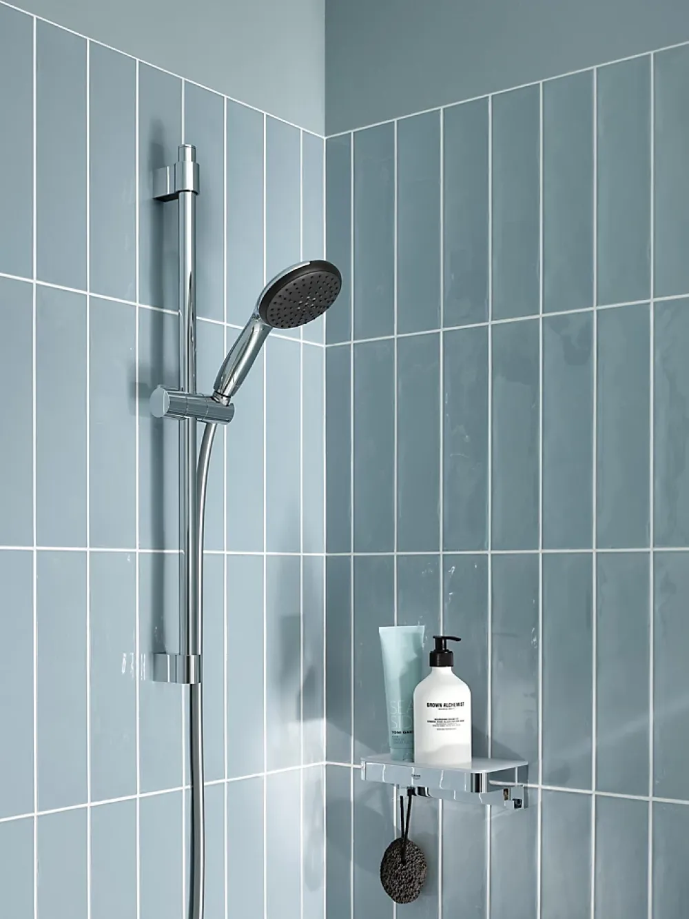 Colonne De Douche Sans Robinetterie|Grohe Kit de douche sans robinetterie avec douchette + flexible + barre chrome, Vitalio Start