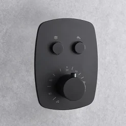 Imex Products Kit de douche thermostatique encastre HIDRA noir mat