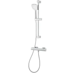 Colonne De Douche Thermostatique|GoodHome Kit de douche thermostatique chrome Teesta