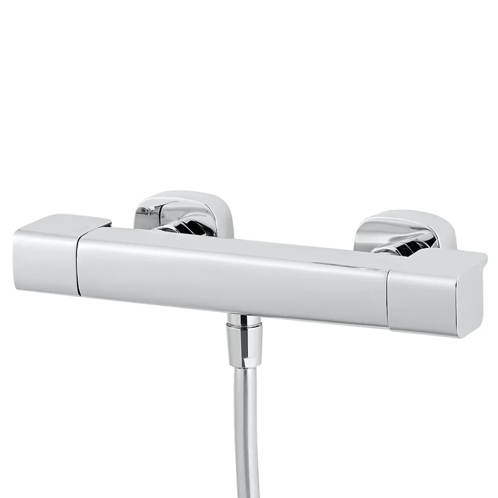 Colonne De Douche Thermostatique|GoodHome Kit de douche thermostatique chrome Teesta