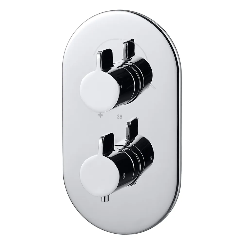 Colonne De Douche Encastrable|GoodHome Kit de douche thermostatique à encastrer chrome Cavally