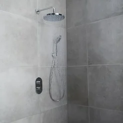 Colonne De Douche Encastrable|GoodHome Kit de douche thermostatique à encastrer chrome Cavally