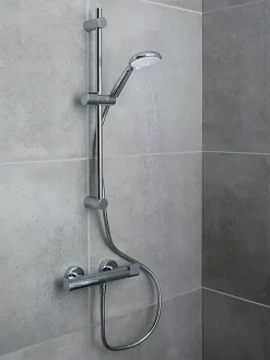 GoodHome Kit de douche thermostatique chrome Cavally