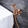 Imex Kit Douchette anti-calcaire hygiénique encastrée WC ou Bidet Salle de Bain Or Rose MUNICH RDM001/ORC