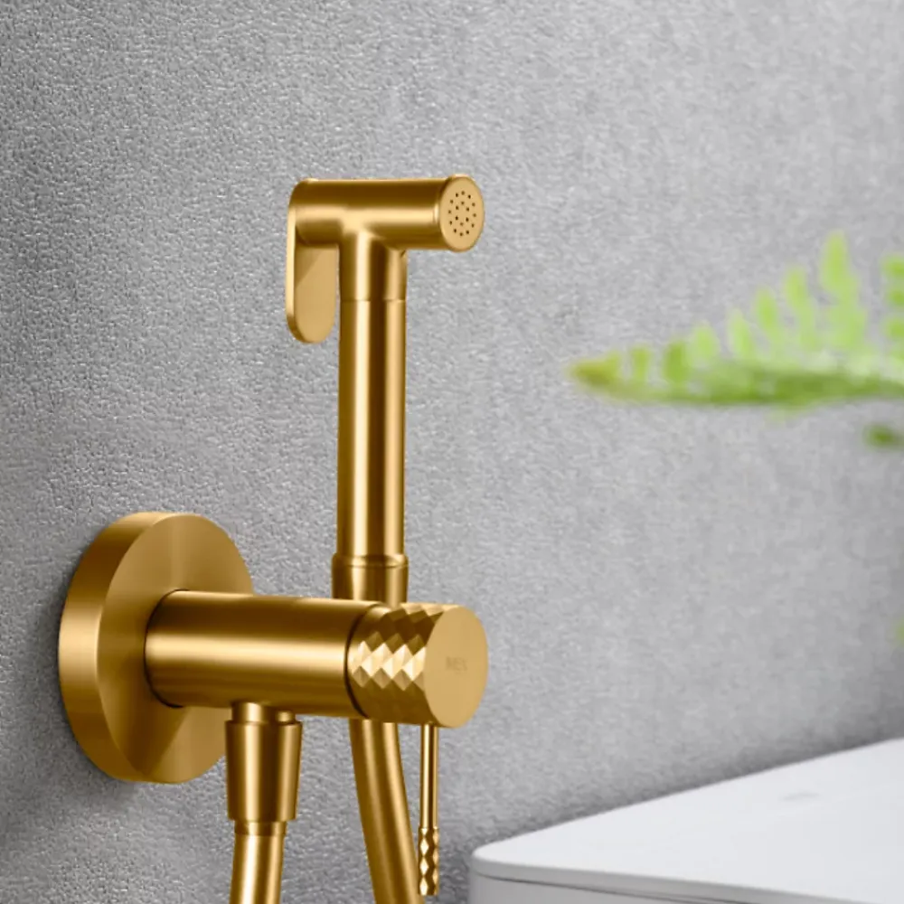 Robinet De Bidet|Imex Kit Hygiène Douchette de WC / Bidet Encastré Or Brossé GENOVA RDG053/OC