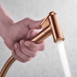 Robinet De Bidet|Imex Kit Hygiène Douchette de WC / Bidet Encastré Or Rose GENOVA RDG053/ORC