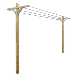 Cémonjardin Kit étendoir à linge extérieur Séville + 2 supports à fixer